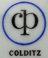 Niebiesko-czarna sygnatura Colditz