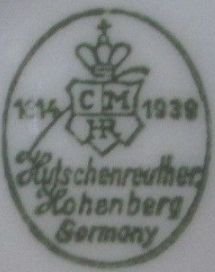 Hutschenreuther Hohenberg 1939 mark