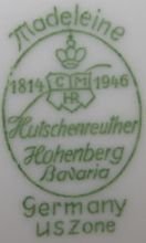 Hutschenreuther Hohenberg US Zone mark