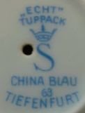 Niebieska sygnatura Tuppack