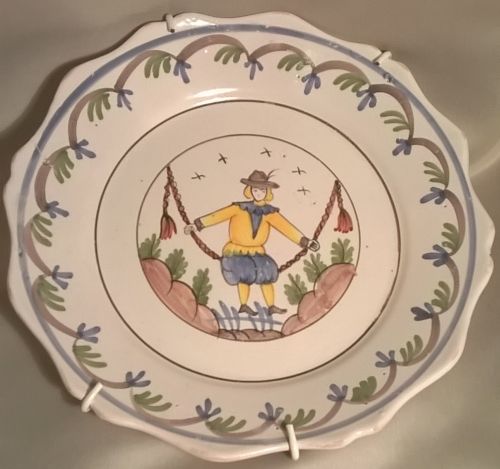 18th century Nevers faience polychrome plate