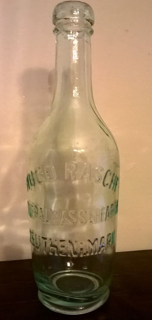 Hugo Rasche mineral water prewar bottle