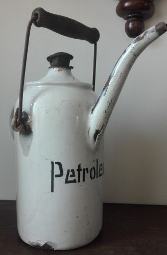 Antique enamelware Petroleum can