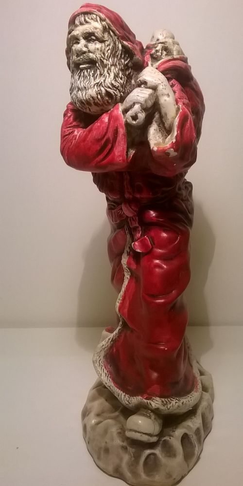 Vintage Santa Claus plaster figure