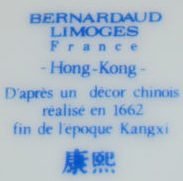 Bernardaud Hong-Kong mark