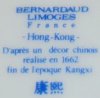 Bernardaud Hong-Kong mark