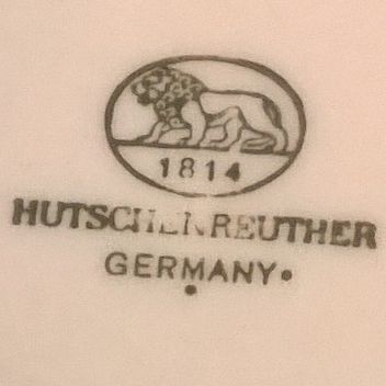 hutschenreuther cream plate mark