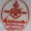 Hutschenreuther Hohenberg Bayern mark