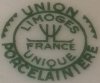 Zielona sygnatura Union Porcelainiere