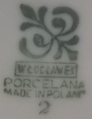 Wloclawek porcelain 1967 mark