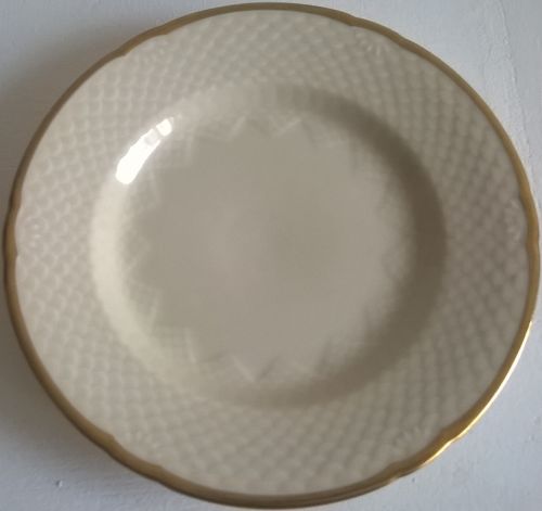 Bing & Grondahl cream porcelain golden rim plate