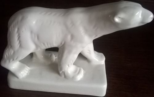 Polish ceramic bear figurine from Józefów