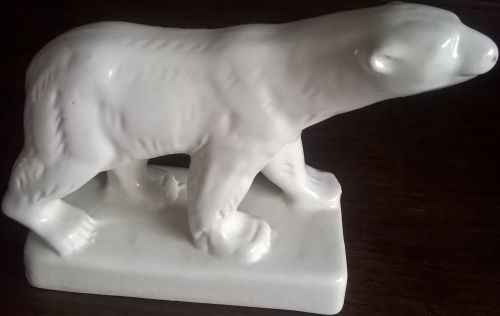 Polish ceramic bear figurine from Józefów