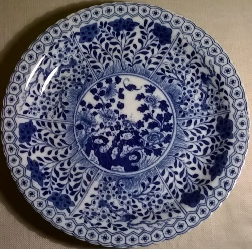 Chiński porcelanowy talerz z okresu Kangxi