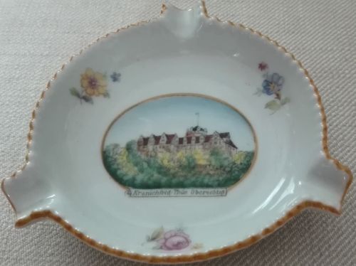 Kranichfeld castle porcelain souvenir ashtray