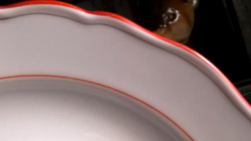 Meissen porcelain plain red plate