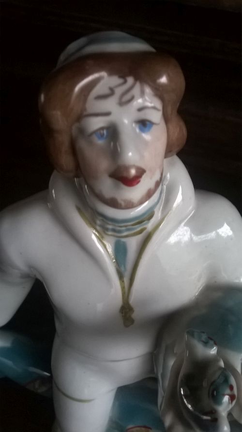 Polonne fisherman porcelain figurine