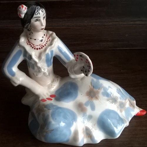 Soviet Polonne Gypsy woman figurine
