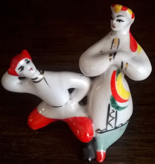 Porcelain pair dancing traditional Ukrainian hopak