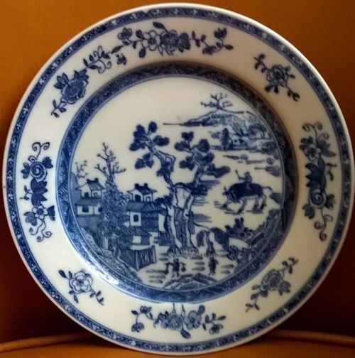 Chiński talerz z porcelany eksportowej dynastia Qing początek XX w. 