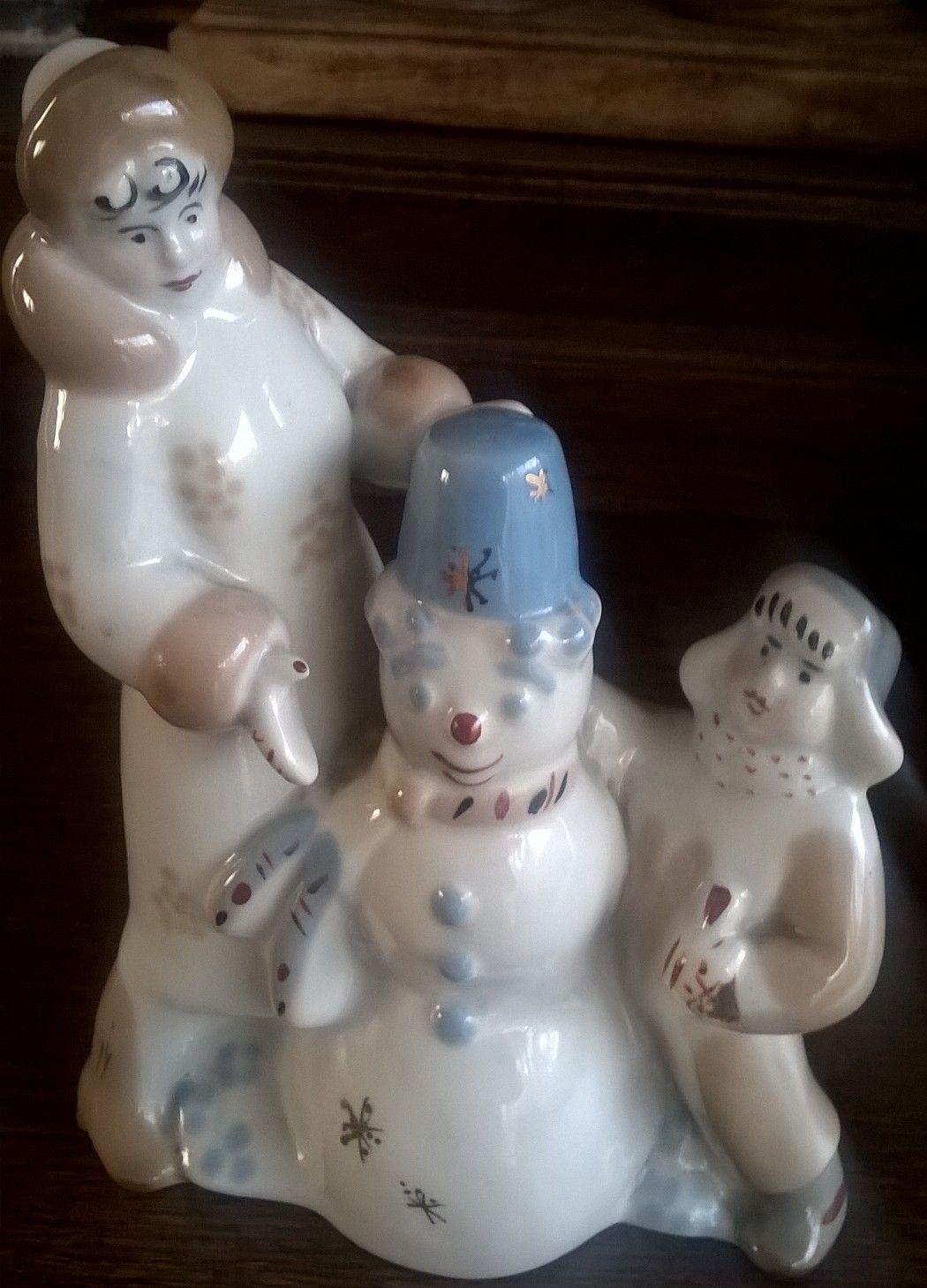 Porcelain Soviet figurine named a Snowman