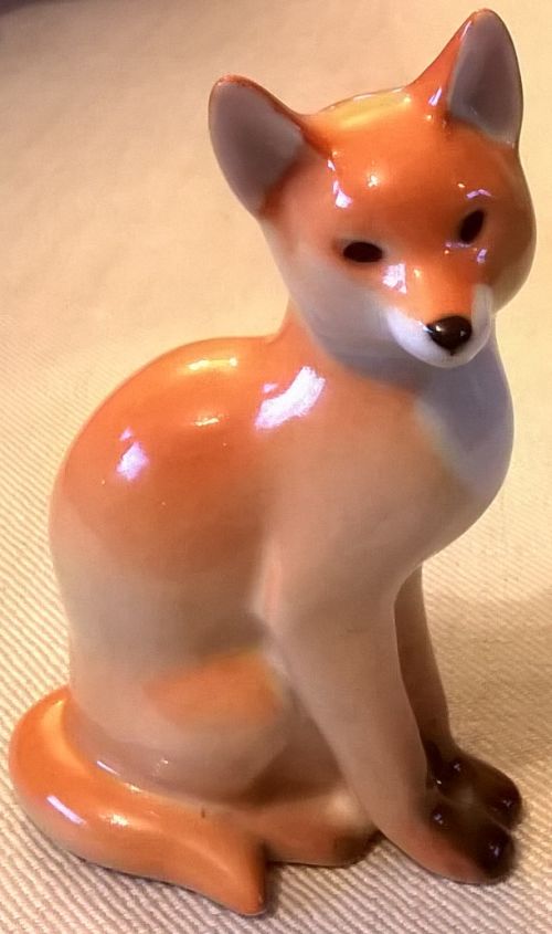 Lomonosov fox porcelain figurine