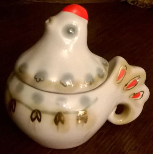 1970s Soviet Polonne salt cellar and pepperbox