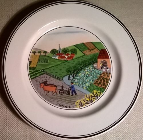 Design Naif dessert plate 'Plowing'